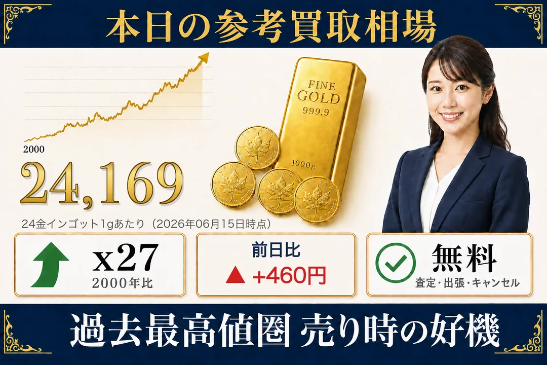 本日の参考買取相場 24,169円(2026年6月15日時点)前日比+460